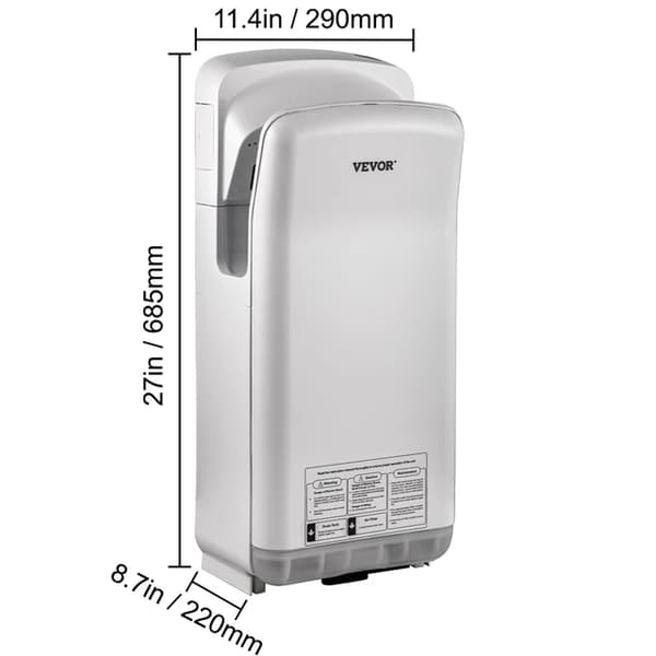 Käsi kuivain, 2000W korkean nopeuden, HEPA-suodatin, valkoinen, hopea