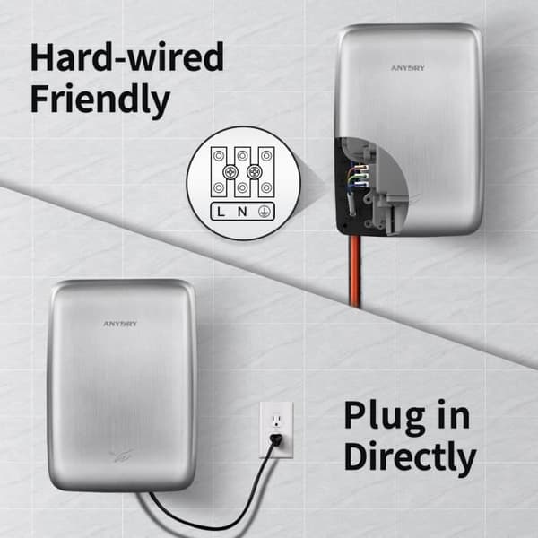 Mini elektrisk automatisk väggfäste för torkning av händer 2803D - anydry