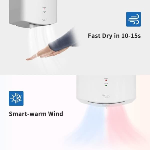AIKE Säkra-händer elektrisk energibesparande automatisk hög hastighet AK2630S Vit
