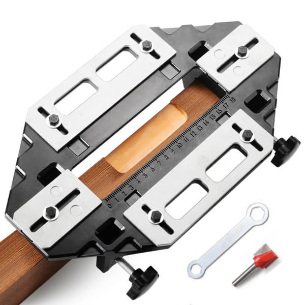 Træbearbejdning Dørhængsel Jig, Holdbar Aluminiumlegering, Præcis Slotningslocator, Nem Installation