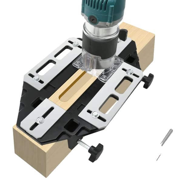 Træbearbejdning Dørhængsel Jig, Holdbar Aluminiumlegering, Præcis Slotningslocator, Nem Installation