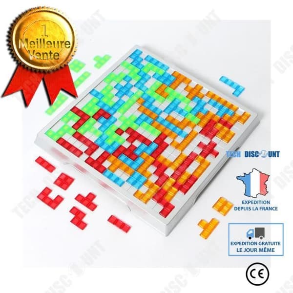 Tetris schackpusselspel 4 spelare - TEKNISK RABATT - Quad version - pedagogiska leksaker för barn