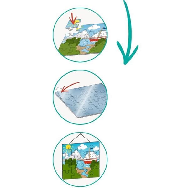 Ravensburger - Pusseltillbehör Barn eller Vuxna - 6 självhäftande ark för pussel upp till 500p - Användbar från 3 år - 13301