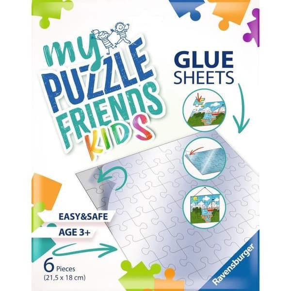 Ravensburger - Pusseltillbehör Barn eller Vuxna - 6 självhäftande ark för pussel upp till 500p - Användbar från 3 år - 13301