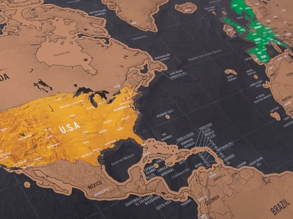 Scratch Map Deluxe Version - Raaputettava kartta