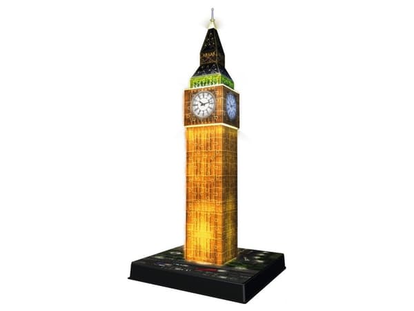 Ravensburger Big Ben Night Edition, 216 kpl, Rakennukset, 8 vuosi/vuosia
