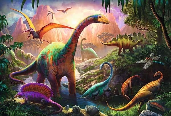 Trefl 16277, 100 stykker, Dinosaurer, 5 år