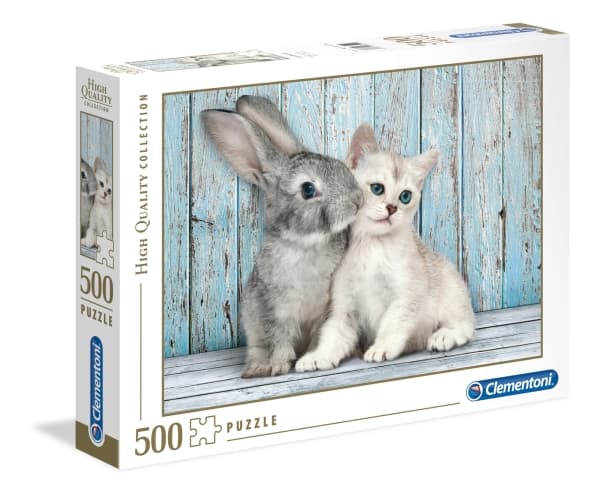 Clementoni High Quality Collection - Katt & Kanin - pussel - 500 delar