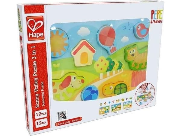 Hape E1601 puzzle Sliding puzzle 12 pc(s) Animals