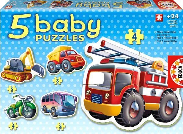 Educa Baby puzzles 5 pcs vehicles 24 months