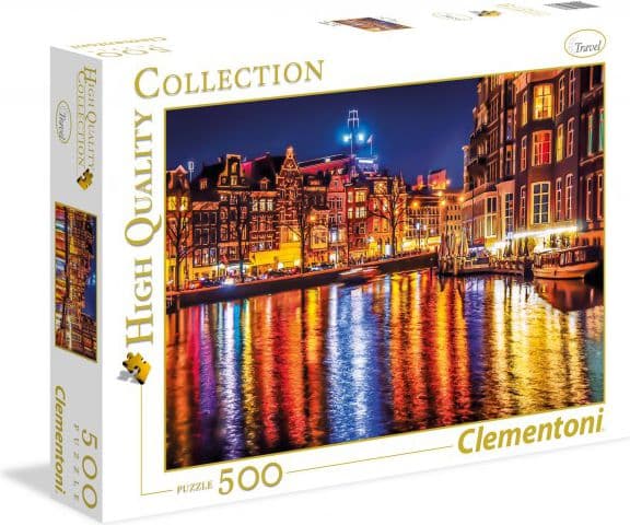 Clementoni 35037 Clementoni-35037-High Quality Collection-Amsterdam-500 Pieces, Multi-Colour