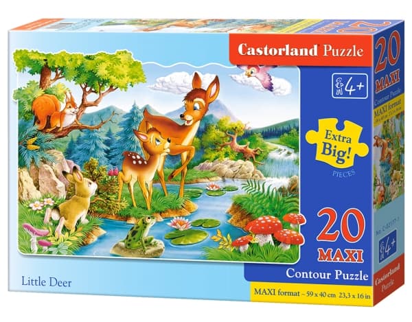 Castorland Little Deers 20 Maxi pcs, 20 styck, Tecknade serier, 4 År