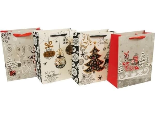 Beniamin Christmas bag, vertical, medium mix of patterns