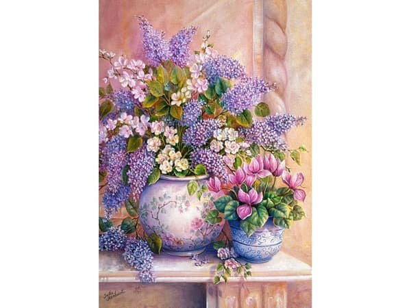 Castorland Lilac Flowers - 1500 pcs, 1500 styck, Flora, 9 År