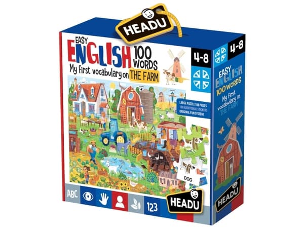 Headu Easy English 100 Words Farm, 3 År