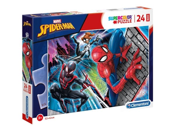 Clementoni SuperColor Maxi - Spindelmannen (Marvel) - pussel - 24 delar