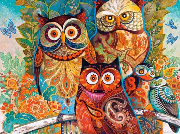 Castorland Owls 2000 pcs Puslespill 2000 stykker Kunst