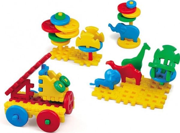 Marioinex 900376 Waffle Blocks Mix, 50 Pieces, Multi-Colour