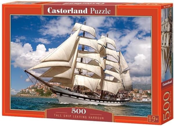 Castorland Tall Ship Leaving Harbour 500 pcs, 500 styck, Fartyg, 9 År