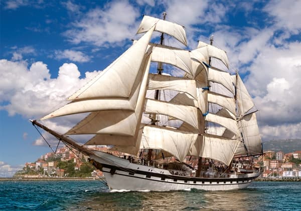 Castorland Tall Ship Leaving Harbour 500 pcs, 500 styck, Fartyg, 9 År