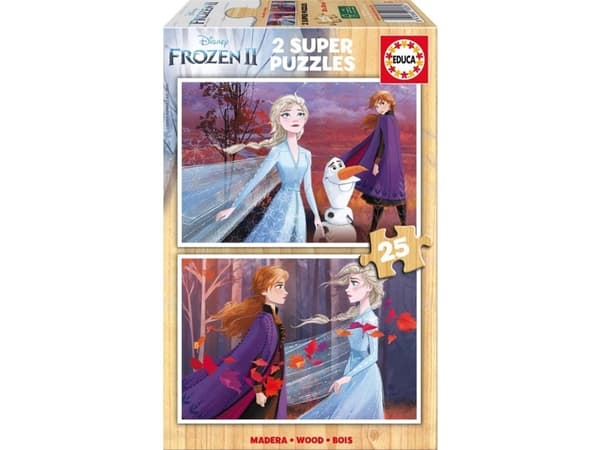 Educa Puzzle 2x25 Frozen II (wooden) G3