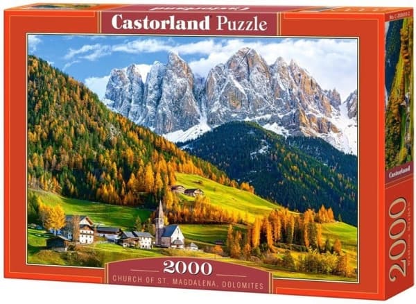 Castorland Church of St. Magdalena, Dolomites 2000 pcs, 2000 styck, Liggande, 9 År