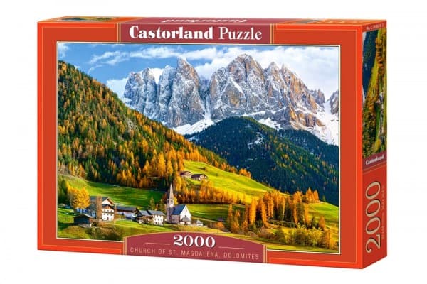 Castorland Church of St. Magdalena, Dolomites 2000 pcs, 2000 styck, Liggande, 9 År