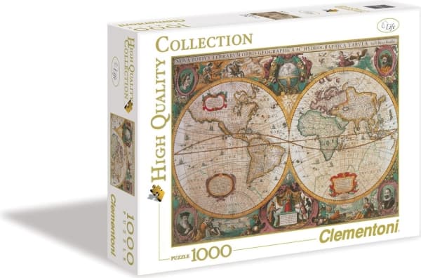 Clementoni High Quality Collection - Old Map - puslespill - 1000 deler