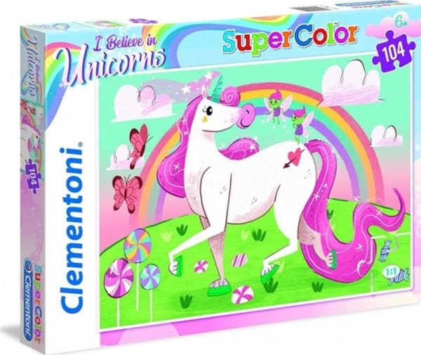 Clementoni I Believe in Unicorns, 104 stykker, Tegneserier, 6 år