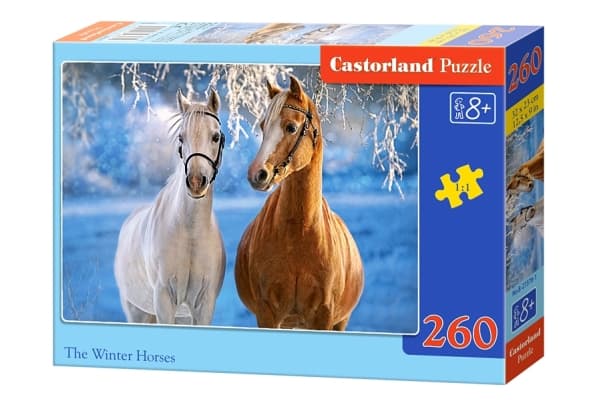 Castorland The Winter Horses 260 pcs, 260 stykker, Fauna, 8 år