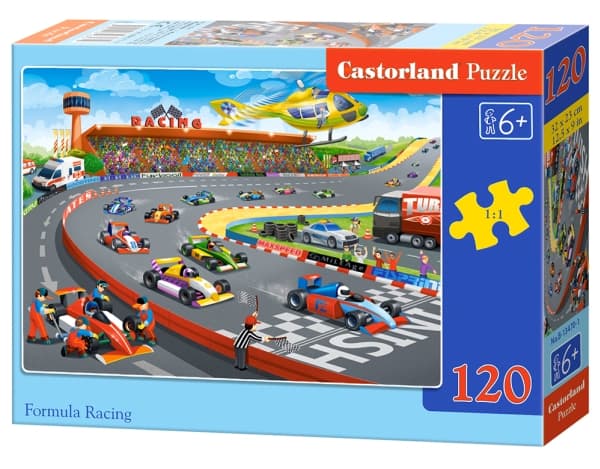Castorland Formula Racing 120 pcs, 120 kpl, Sarjakuvat, 6 vuosi/vuosia