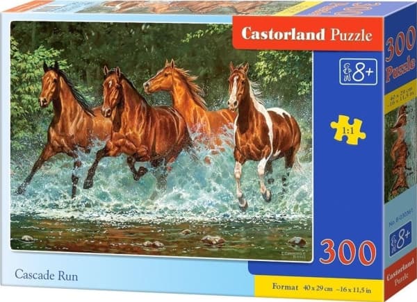 Castorland Cascade Run 300 pcs, 300 styck, Djur, 8 År
