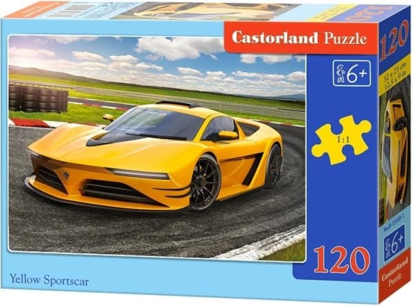 Castorland Puzzle Keltainen urheiluauto 120 elementtiä (13500)