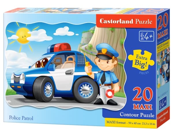 Castorland Police Patrol 20 Maxi pcs, 20 styck, Tecknade serier, 4 År