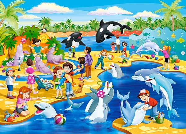 Castorland Dolphinarium, 60 stykker, Barn, 5 år