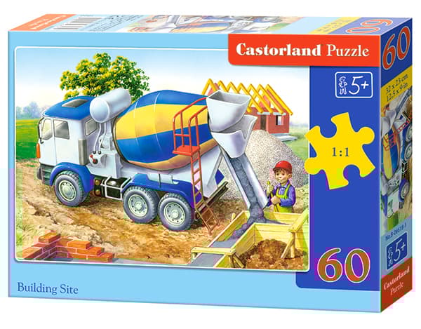 Castorland Building Site 60 pcs, 1 stykker, Tegneserier, 5 år