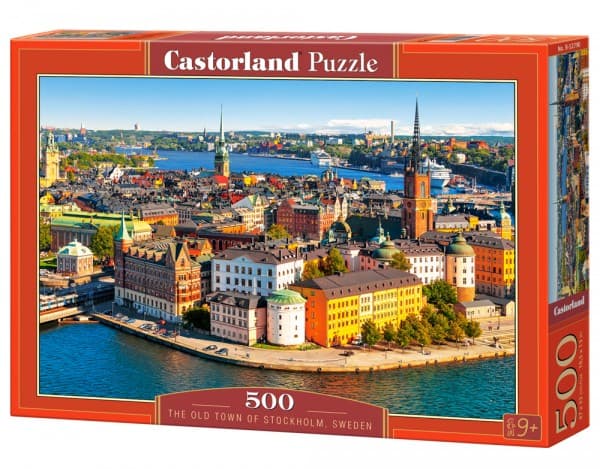 Castorland The Old Town of Stockholm, Sweden 500 pcs, 500 styck, Stad, 9 År