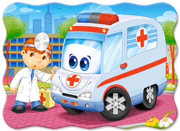Castorland Ambulance Doctor 30 pcs, 30 stykker, Tegneserier, 4 år