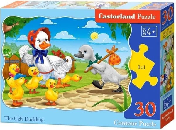 Castorland The Ugly Duckling 30 pcs, 30 styck, Tecknade serier, 4 År