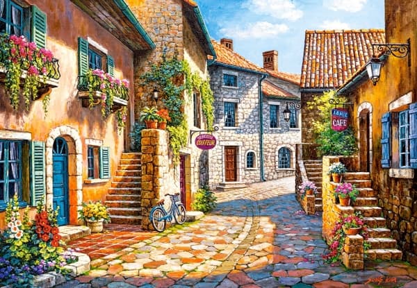 Castorland Rue de village 1000 pcs, 1000 styck, Stad, 9 År