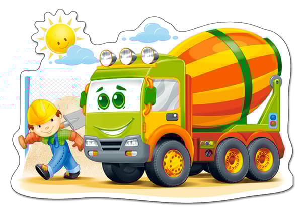 Castorland Concrete Mixer 12 Maxi pcs, 12 stykker, Tegneserier, 3 år