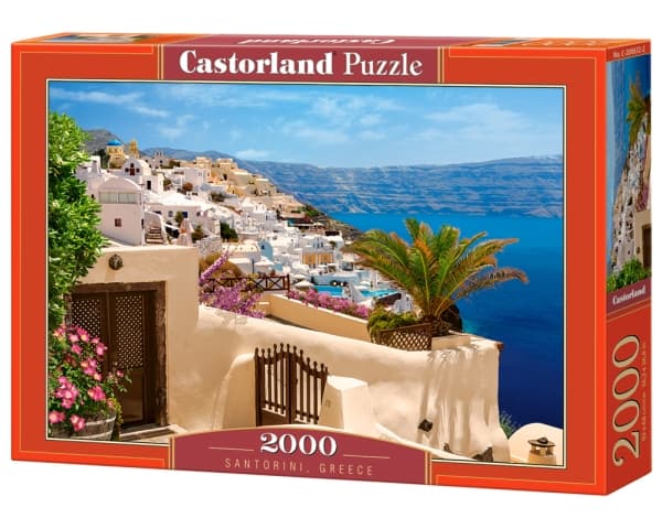 Castorland Santorini, Greece 2000 pcs, 2000 kpl, Maisema, 9 vuosi/vuosia