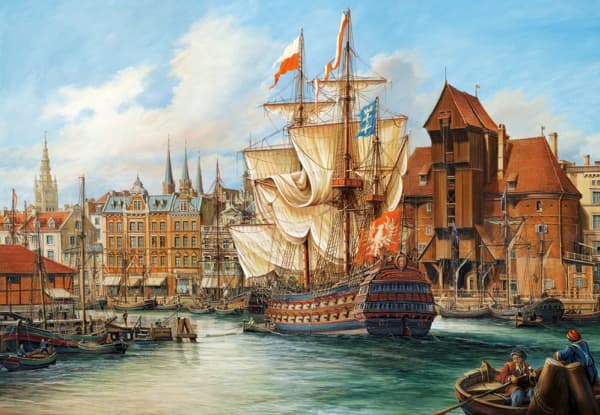 Castorland The Old Gdansk 1000 pcs, 1000 styck, Fartyg, 9 År