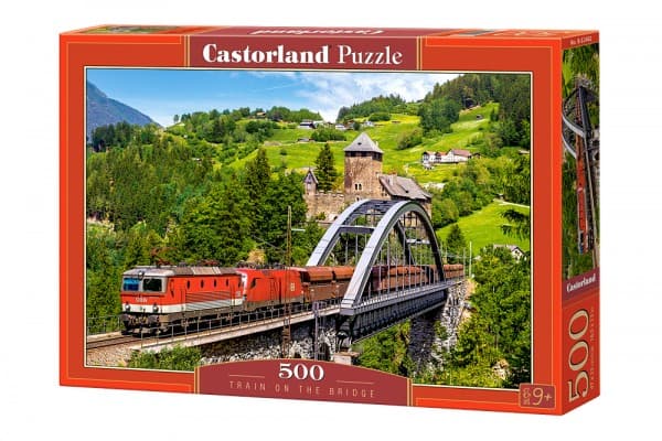 Castorland Train on the bridge 500 pcs, 500 styck, Fordon, 9 År