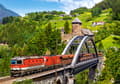 Miniatyrbild 2 av 4: Castorland Train on the bridge 500 pcs, 500 styck, Fordon, 9 År