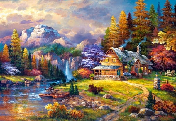 Castorland C151462 Hobby Panoramic Mountain Hideaway Jigsaw Puzzle, 1500 Pieces Set, Multicolour