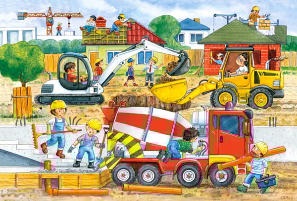 Castorland Construction Site 40 Maxi pcs, 40 styck, Tecknade serier, 4 År