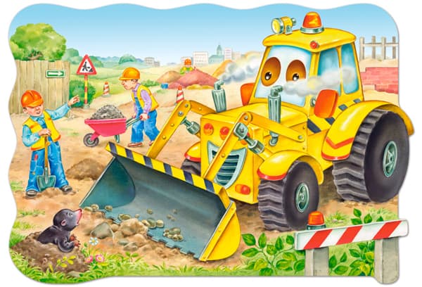 Castorland Bulldozer in Action 20 Maxi pcs Kontur 20 stykker Tegneserier