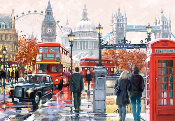 Castorland London Collage 1000 pcs, 1000 styck, Stad, 9 År