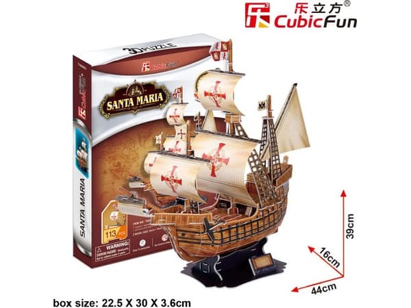 CubicFun 3D-pussel Santa Maria Ship
